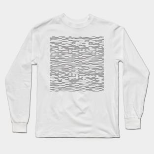 geometric wavy radio lines Long Sleeve T-Shirt